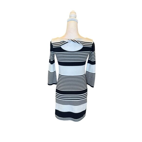 Lilly Pulitzer Marlowe Dress Mini Textured Knit Striped Navy White Womens XXS - Picture 3 of 10